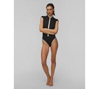 Maillot De Bain Une Pièce Noir Pour Femmes Seafolly Cap Sleeve Zip Front One Piece 60290072-black L