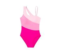 Maillot de Bain Une pièce pour Fille, Couleur, découpe, Une épaule, avec Cache-Maillot en résille.36