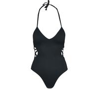 Urban Classics Badeanzug Ladies Rib Swimsuit Maillot de Bain Une pièce, Noir, M Femme