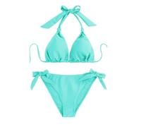 Maillot de Bain Ventre Plat Femme Push Up Bikini Ensemble Bikini Deux pièces pour Femme, Maillot de Bain à Nouer, Mignon Culotte Menstruelle Maillots