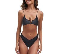Maillot de Bain Ventre Plat Femme Triangle Bikini Maillots de Bain bronzants Bikini Bronzant pour Femmes d'un Bronzage Parfait sans Taille Haute Femme Hauts Maillots