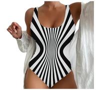 Maillot De Bain Ventre Plat Push Up Monokinis Devant Croisé Maillot De Bain 1 Piece Femme Sexy Style Sexy Et Élégant Vintage De Plage À Séchage Rapide Ruché Effet Rétro (White, XXXL)