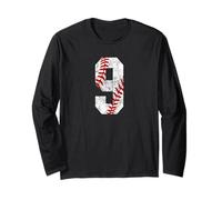 Maillot de Baseball #9 pour Maman Manche Longue
