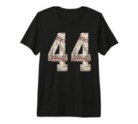 Maillot de Baseball numéro 44 avec Motif Ballon Vieilli T-Shirt Haut de Gamme