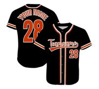 Maillot de Baseball Personnalisé pour Hommes, Femmes, Enfants - Imprimé Nom Numéro Chemises de Baseball - Uniformes de Baseball boutonnés - Uniformes de Sport