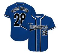 Maillot de Baseball Personnalisé pour Hommes, Femmes, Enfants - Imprimé Nom Numéro Chemises de Baseball - Uniformes de Baseball boutonnés - Uniformes de Sport