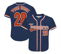 Maillot de Baseball Personnalisé pour Hommes, Femmes, Enfants - Imprimé Nom Numéro Chemises de Baseball - Uniformes de Baseball boutonnés - Uniformes de Sport