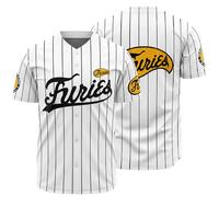 Maillot de baseball The Warriors Furies pour homme avec coutures, blanc, Taille M