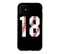 Maillot de Baseball Vintage #18 pour Maman, Joueur de Baseball numéro 18 Coque pour iPhone 11