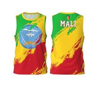 Maillot de basket-ball avec drapeau du Mali (2) Team Up Sports 3D Full Print Design Jerseys, Noir , M