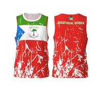 Maillot de basket-ball avec motif drapeau de la Guinée équatoriale - Impression 3D complète, Noir , M
