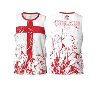 Maillot de basket-ball avec motif drapeau de l'Angleterre - Impression complète 3D, Noir , S