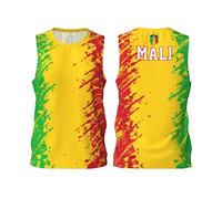 Maillot de basket-ball avec motif drapeau du Mali - Impression 3D complète, Noir , S