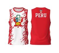 Maillot de basket-ball avec motif drapeau du Pérou - Impression 3D complète, Noir , M