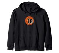 Maillot de Basket-Ball Lucky Favorite Number #18 Sweat à Capuche