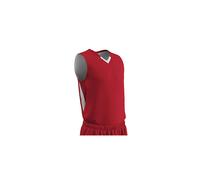 Maillot de basket-ball r versible en polyester CHAMPRO Pivot pour adulte, taille S, carlate et blanc