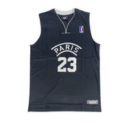 Maillot de basket - SPORT ZONE - PARIS - Noir - Taille S - 100% polyester M
