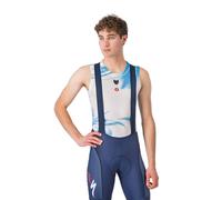 Maillot de corps Castelli Pro Mesh sans manches Blanc Bleu clair Soudal Quick-Step, Taille XXL