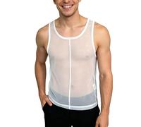 Maillot De Corps Homme Débardeur sans Manches Transparent en pour Spectacles Et Spectacles Sportifs