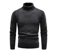 Maillot De Corps Homme Hauts Thermique Manches Longues Pull À Col Roulé Chaud Pull en Maille Automne Hiver Chaud Couleur Uni Sweater Pull Marin Homme
