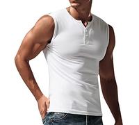 Maillot De Corps Homme Respirant Eté Amincissant Debardeur sans Manche Coton Marcel Gilet Sport Uni sous Vetement 3XL Débardeurs Blanc Imprimé Undershirt