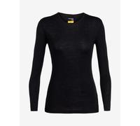 Icebreaker - Sous-vêtement en laine de mérinos - W Merino 175 Everyday LS Crewe Black pour Femme en Laine - Taille XL - Noir Noir XL