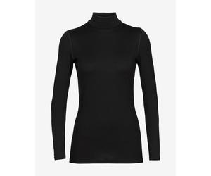 Maillot de corps Icebreaker 260 Tech Turtleneck manches longues noir femme - L