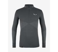 Salewa Zebru Responsive Half Zip Men's Tee, Onyx, S