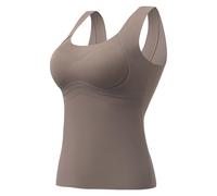 Maillot de Corps Thermique Femme Hiver Top Mérinos Fin sous-Vêtement de Base Confortable pour Usage Quotidien en Ville