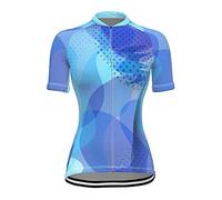 Maillot de Cyclisme À Manches Courtes pour Femme Complet Zip Extensible Tenue Maillot T-Shirt Cycliste Respirant Séchage Rapid Vélo (Color : TYP-9, Size : 3XL)