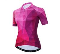Maillot de cyclisme à manches courtes pour femme - Haut de vélo de montagne pour femme - Tailles S à 3XL, T2007, Taille L