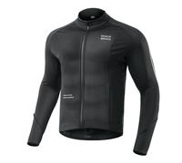 Maillot de cyclisme chaud automne/hiver à manches longues, taille XL - noir