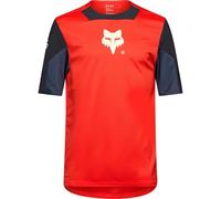 Maillot de Cyclisme Fox Junior Defend Elevated Fluo Red YM