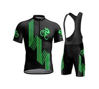 Maillot de Cyclisme Homme Manches Courtes, Été Tenue VTT Pro et Cuissard À Bretelle Vélo Route avec 9D Gel Rembourré, Vêtement Combinaison Cycliste (Color : TYP-8, Size : XXL)