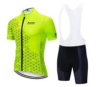 Maillot de Cyclisme Hommes Manches Courtes VTT Jersey Maillot de Vélo Respirant Séchage Cyclisme T Shirt MTB Cycliste Été Vélo de Route Vêtement Ensemble