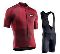 Maillot de Cyclisme Hommes Manches Courtes VTT Jersey Maillot de Vélo Respirant Séchage Cyclisme T Shirt MTB Cycliste Été Vélo de Route Vêtement Ensemble