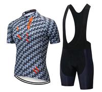 Maillot de Cyclisme Hommes Manches Courtes VTT Jersey Maillot de Vélo Respirant Séchage Cyclisme T Shirt MTB Cycliste Été Vélo de Route Vêtement Ensemble