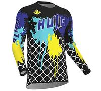 Maillot De Cyclisme Hommes Manches Longues VTT Jersey Maillot De Vélo Vetement Respirant Séchage Cyclisme Tee Shirt Montagne Cycliste Vélo De Vetement Costume Fitness Hauts (Color-33,3XL)