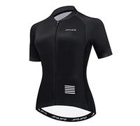 Maillot de cyclisme pour femme - Veste de vélo d'équipe - Collants de cyclisme, noir, Taille S