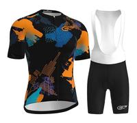 Maillot De Cyclisme Pour Hommes, Combinaison De Triathlon Rembourrée 9D, Respirante Et À Séchage Rapide - Body Une Pièce À Manches Courtes Pour L'entraînement À Vélo (Color-03-A,L)