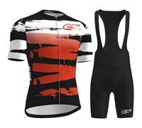 Maillot De Cyclisme Pour Hommes, Combinaison De Triathlon Rembourrée 9D, Respirante Et À Séchage Rapide - Body Une Pièce À Manches Courtes Pour L'entraînement À Vélo (Color-04-B,L)