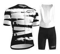 Maillot De Cyclisme Pour Hommes, Combinaison De Triathlon Rembourrée 9D, Respirante Et À Séchage Rapide - Body Une Pièce À Manches Courtes Pour L'entraînement À Vélo (Color-06-A,XL)