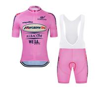 Maillot de cyclisme rétro Team Mercatone Uno Marco Pantani 2000 Tour italie rose, ensemble d'été respirant, vêtements de vélo vtt Ropa pink jersey