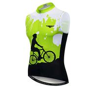 Maillot de cyclisme sans manches pour homme - Taille S à 3XL - Réfléchissant - 3 poches, CD5524, Taille L