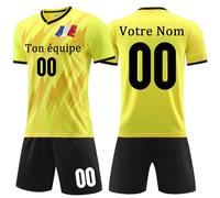 Maillot de Foot avec Prenom Enfant Personnalisé Tshirt Foot Personnalisé avec Le Logo de L'Équipe de Numéro de Nom