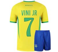 Maillot De Foot Brésil Domicile Vini JR. - Enfants et Adultes - Ensemble Foot