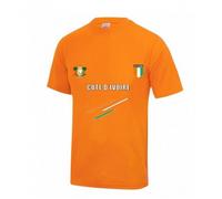 Maillot de Foot Côte d'Ivoire Enfant - Coloris Orange - Éléphants - Taille 3 à 14 ans - - Orange 7-8 ans