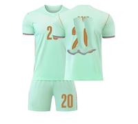 Maillot De Foot Enfant Adulte 2026 - Maillot avec Nom et Numéro, Ensemble de Maillots Domicile et Extérieur avec Football T Shirt Short et Chaussettes, Jersey Cadeaux des Fans pour Hommes Femmes