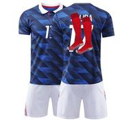 Maillot De Foot Enfant Adulte 2026 - Maillot avec Nom et Numéro, Ensemble de Maillots Domicile et Extérieur avec Football T Shirt Short et Chaussettes, Jersey Cadeaux des Fans pour Hommes Femmes