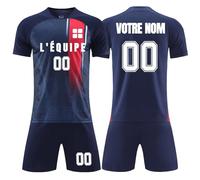 Maillot de Foot Enfant, Ensemble Foot Enfant Personnalisé avec Votre Nom Numéro Logo, Ensemble Maillot de Football Short pour Garçons Hommes #6